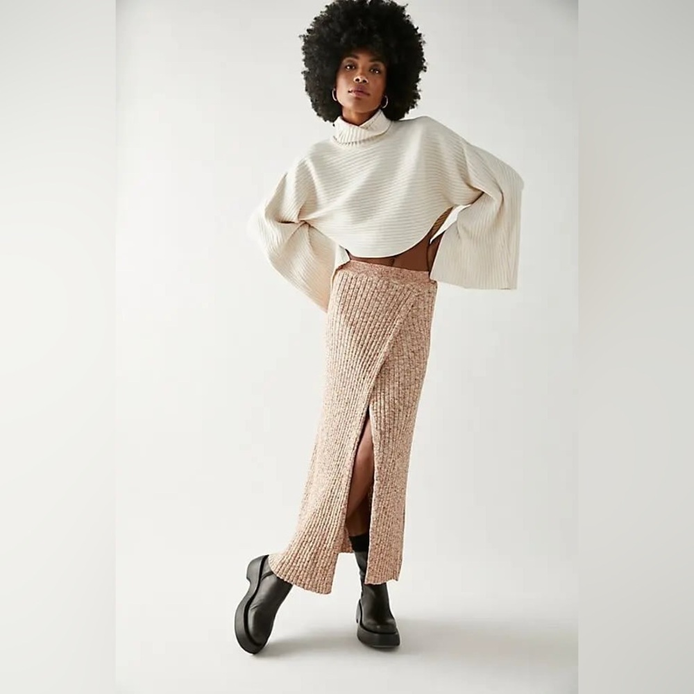 Free People Better Days Knit Wrap Syle Skirt